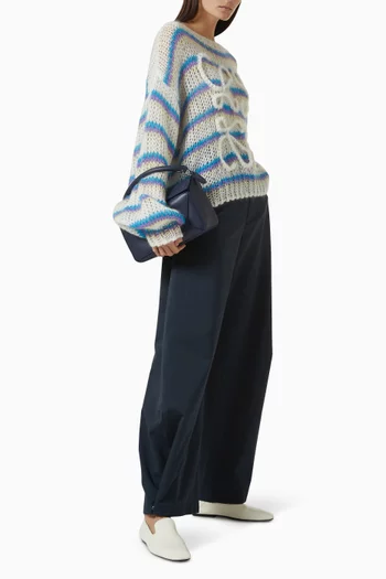 Anagram Striped Sweater in Mohair Blend