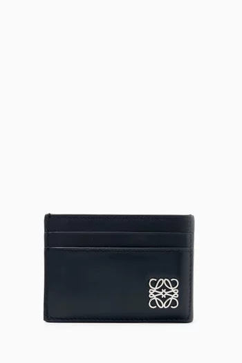 Puffer Anagram Card Holder in Shiny Nappa Calfskin