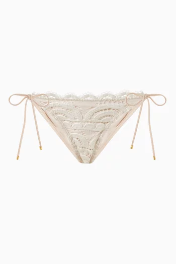 Teeny Tie-up Bikini Briefs in Lace