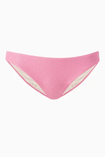 Ruched Bikini Briefs in Stretch Nylon