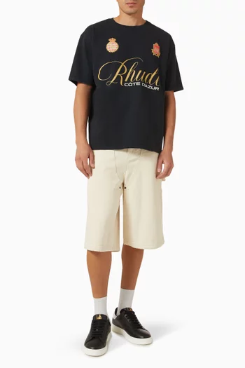 Script Crest T-shirt in Cotton