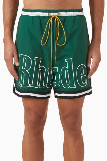 Logo Basketball Swim Shorts in Nylon