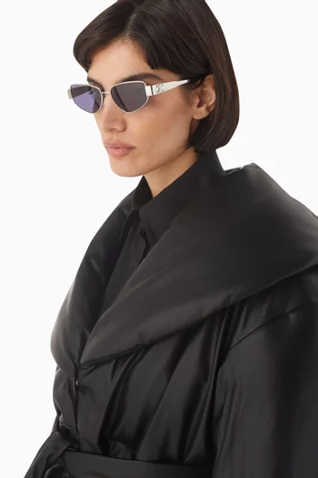 Triomphe Irregular Sunglasses in Metal