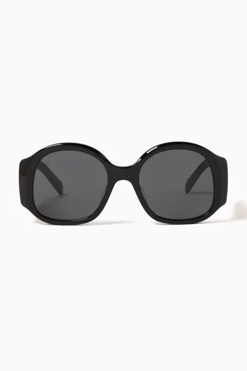 Maxi Triomphe Round Sunglasses in Acetate