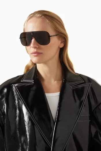 4GEM Oversized Sunglasses in Metal