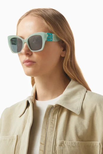 4G Cat-eye Sunglasses in Acetate