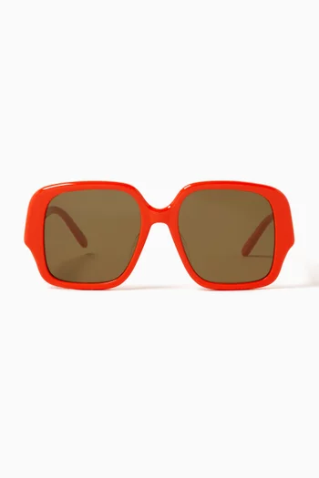 Oversized Square Sunglasses in Acetate