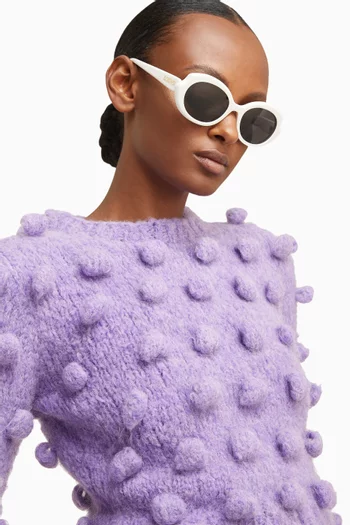 نظارة شمسية بإطار دائري أسيتات