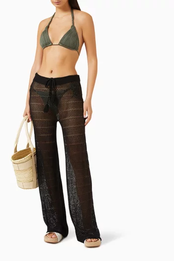 Bree Boho Pants in Crochet-knit