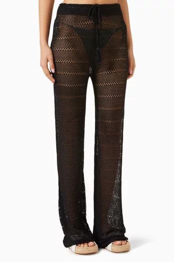 Bree Boho Pants in Crochet-knit