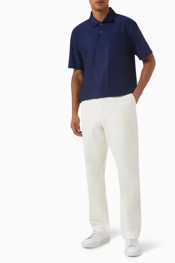 Zigzag Polo Shirt in Cotton