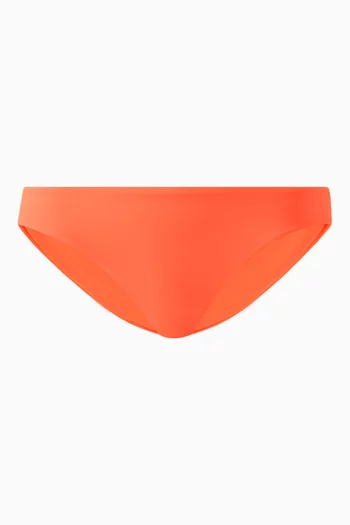 Basic Ruched Full Bikini Briefs in Stretch Nylon