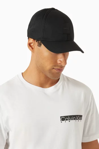 Tonal Patch Baseball Cap in Cotton