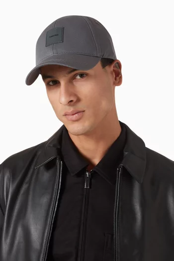 Tonal Patch Baseball Cap in Cotton