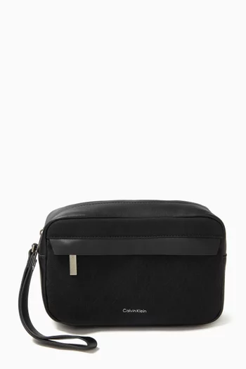 CK Must Monogram Wash Bag in Faux Leather