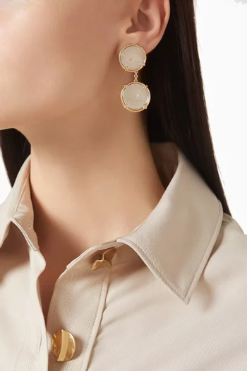 Sak Gafla Fil Drop Earrings in 18kt Gold