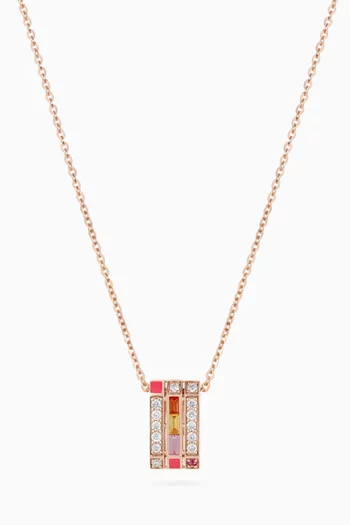 Ménage à Trois Sapphire Necklace in 18kt Rose Gold