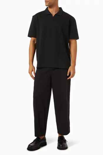 Relaxed Straight-leg Pants in Cotton Twill
