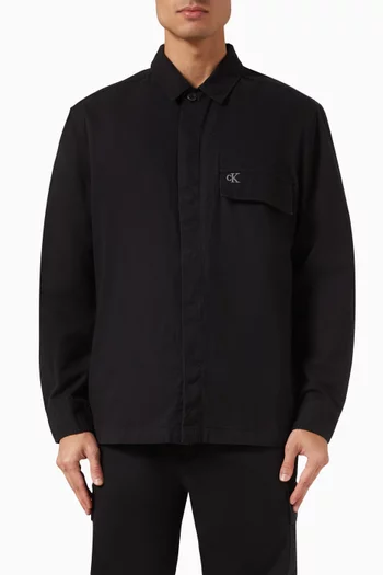 Logo-embroidered Overshirt in Cotton