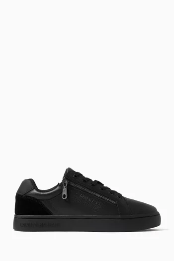 Zip Low-top Sneakers in Leather