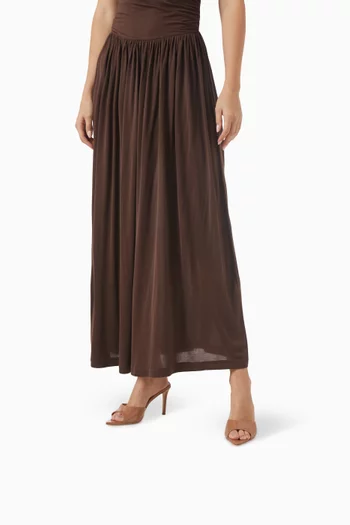 حذاء مفتوح إيل بكعب 85 مم جلد لامع