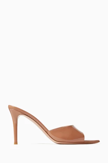 حذاء مفتوح إيل بكعب 85 مم جلد لامع