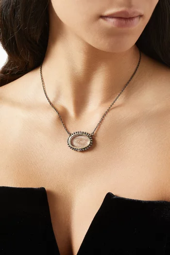 قلادة سلسلة بحلية عين الحسود فضة إسترلينية وذهب عيار 10