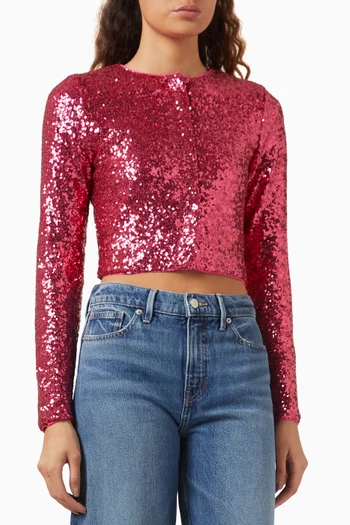 Cluster Sequin-embellished Cardigan