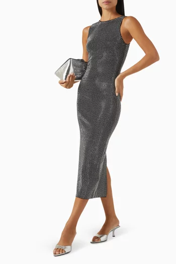 Crystal Midi Dress in Stretch Cotton