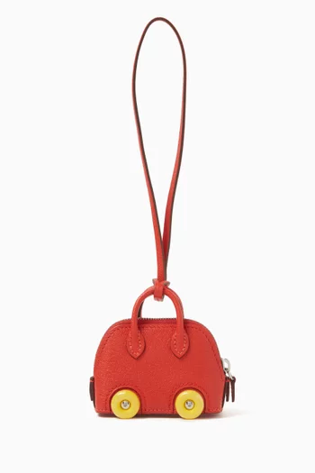 Unused Bolide Charm with Wheels in Chevre Leather