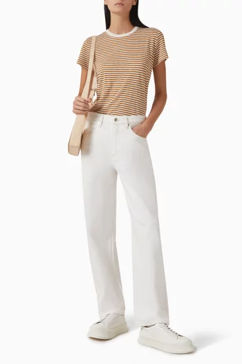 بنطال جينز بخصر منخفض وقصة واسعة دينم