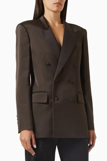 Double-breasted Blazer in Satin