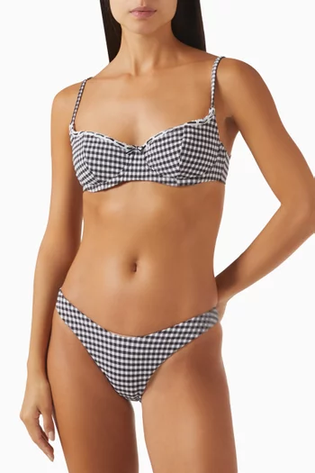 قطعة بيكيني سفلية دوف بنقشة مربعات الغينغهام سيرساكر