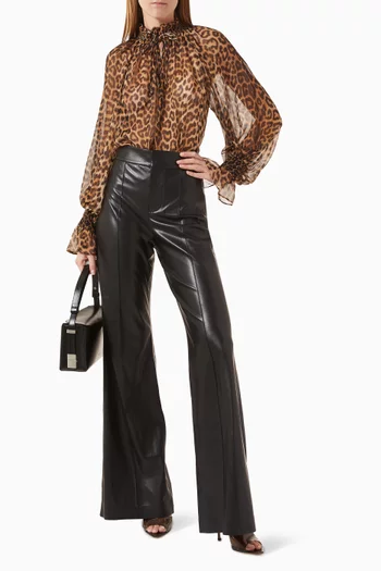 Norah Leopard-print Blouse in Silk