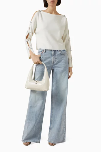Shakita Rhinestone Sweater in Wool