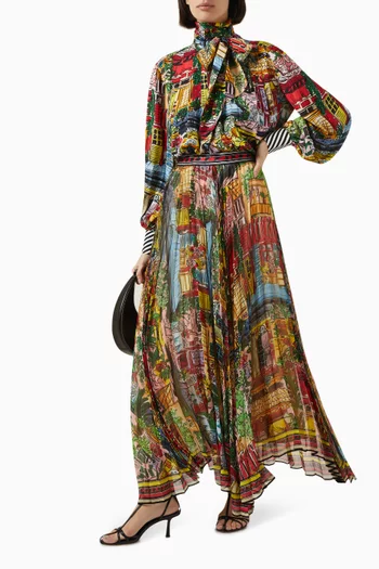 Gertrude Tie-neck Blouse in Viscose