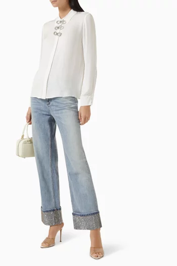 Weezy Embellished Jeans in Denim