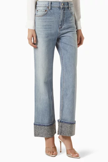 Weezy Embellished Jeans in Denim