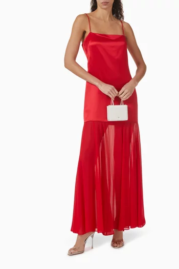 Moraya Drop-waist Maxi Dress in Satin