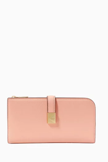 Deco Zip Slim Wallet in Leather