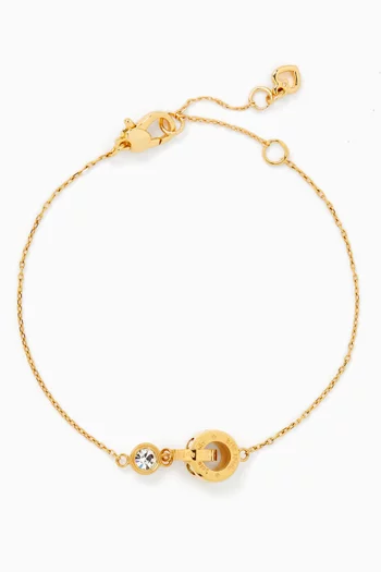 Set In Stone Interlink Bracelet in Gold-plated Metal