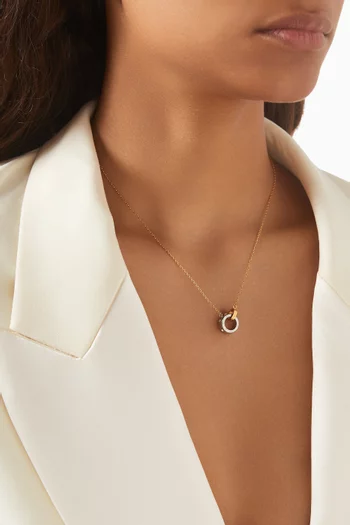 Set In Stone Interlink Necklace in Gold-plated Metal