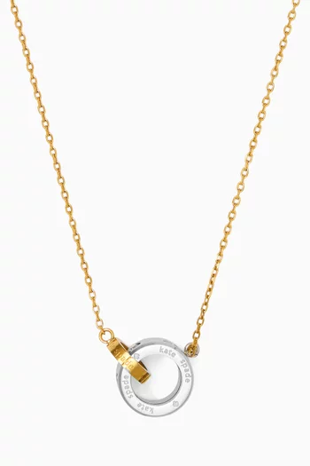 Set In Stone Interlink Necklace in Gold-plated Metal