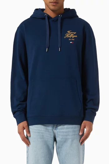Logo Script Hoodie in Cotton