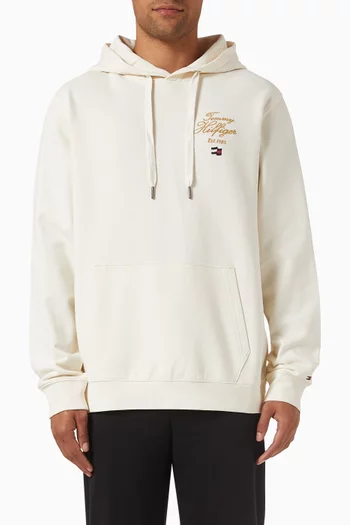 Logo Script Hoodie in Cotton
