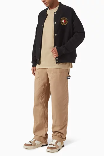 Crest Logo Bomber Jacket in Cotton