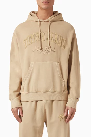 Varsity Logo Hoodie in Cotton
