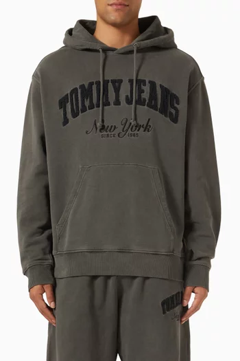 Varsity Logo Hoodie in Cotton