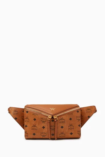 Buy MCM Brown Diamond Belt Bag in Visetos Coated Canvas For Women Online Ounass Oman