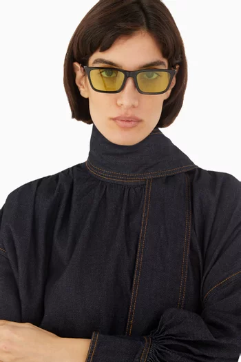 نظارة شمسية أسيتات بإطار حرف D